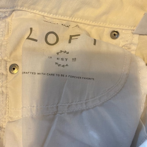 LOFT Women's Modern Skinny Fit White Jeans Stretch Mid Rise Size 6 28 EXCELLENT - Picture 5 of 7